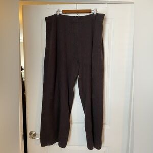 Women's Dark Brown Knit Lounge Pants